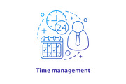 Time management concept icon