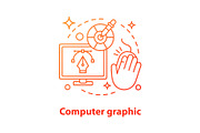 Computer graphic concept icon