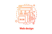 Web design concept icon