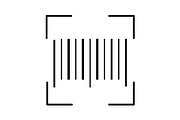 Traditional barcode glyph icon
