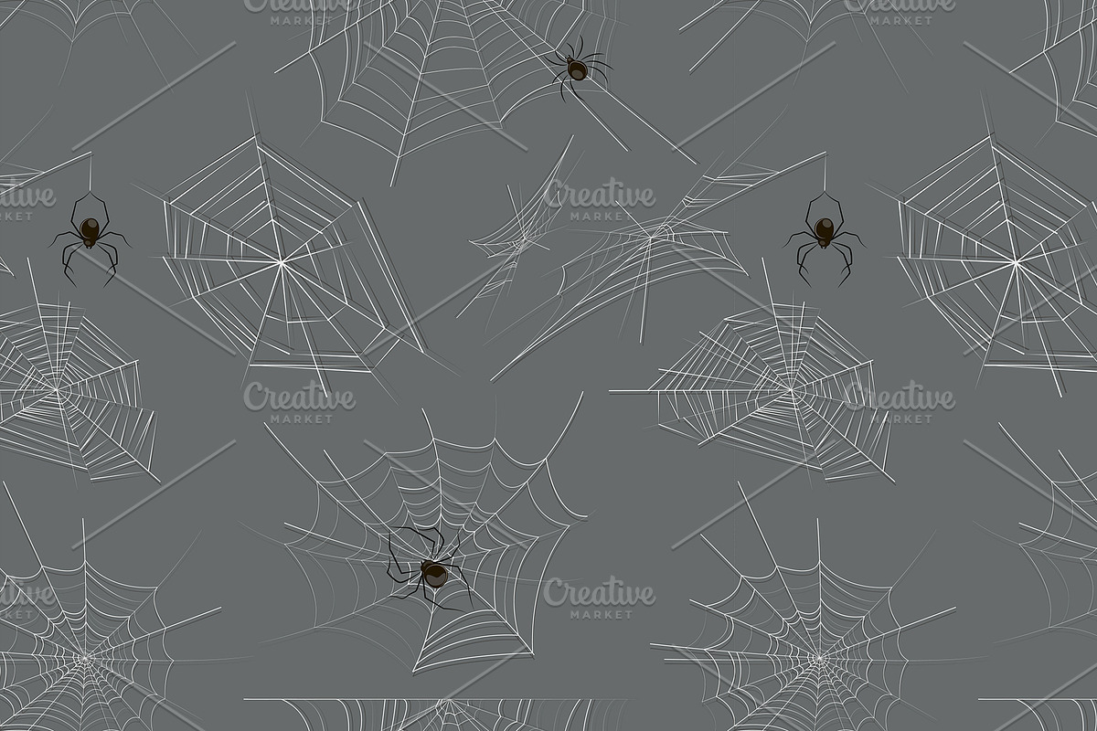 Collection of spiders and webs patte in Patterns - product preview 8