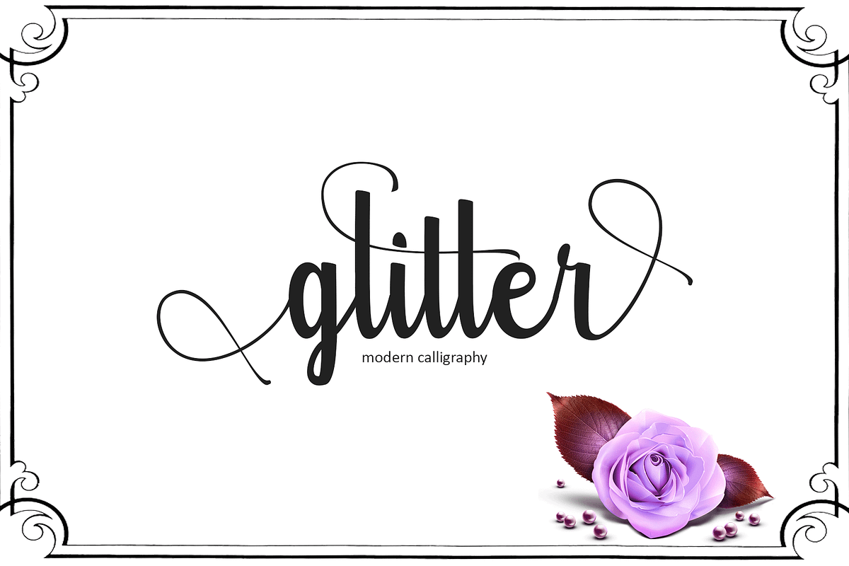 Glitter in Script Fonts - product preview 8