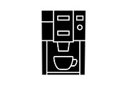 Coffee machine glyph icon
