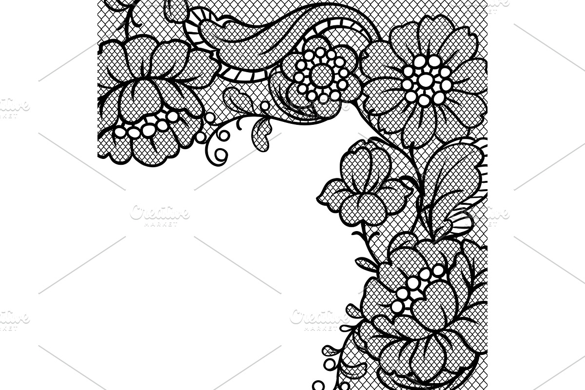Lace ornamental background with in Illustrations - product preview 8