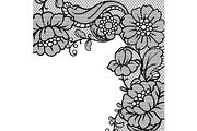 Lace ornamental background with