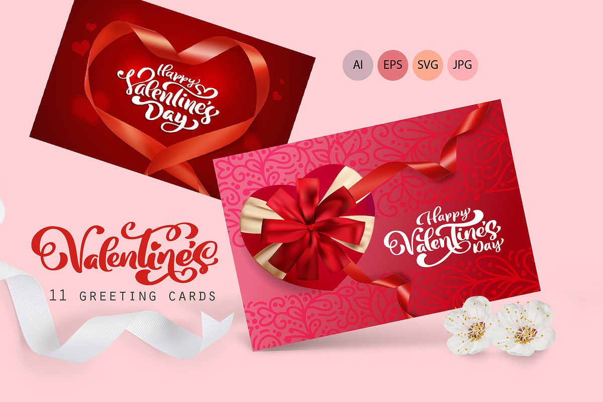 Valentine Vector Greeting Cards in Objects - product preview 8