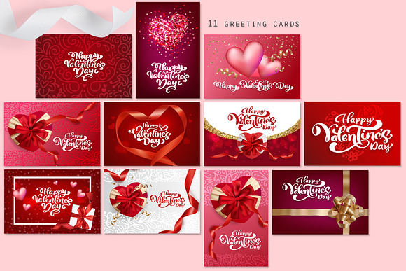 Valentine Vector Greeting Cards in Objects - product preview 1