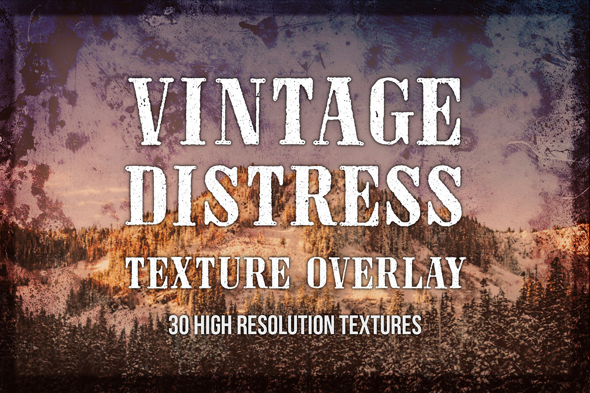 Vintage Distress Texture Overlays in Textures - product preview 8