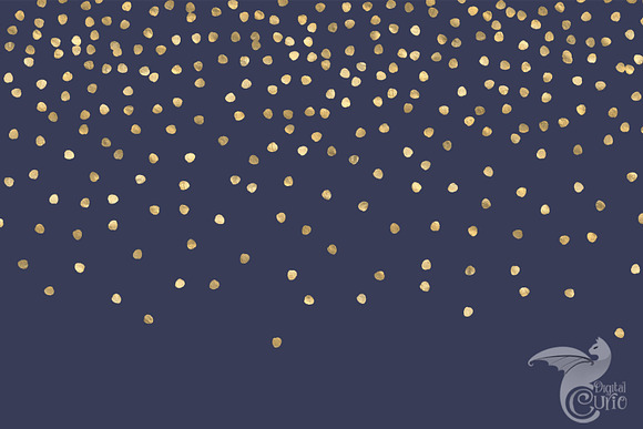 Blue and Gold Confetti Backgrounds in Textures - product preview 1