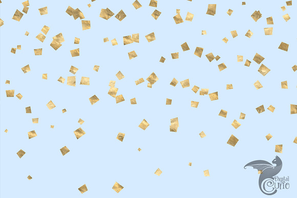 Blue and Gold Confetti Backgrounds in Textures - product preview 2