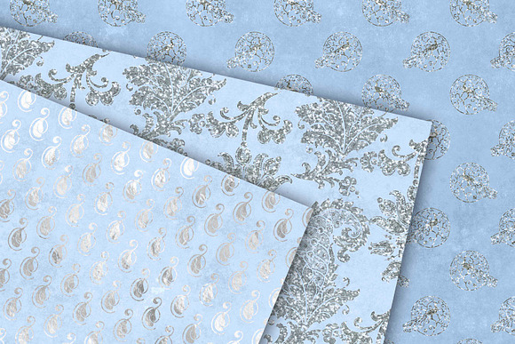 Blue and Silver Peacock Patterns in Patterns - product preview 2