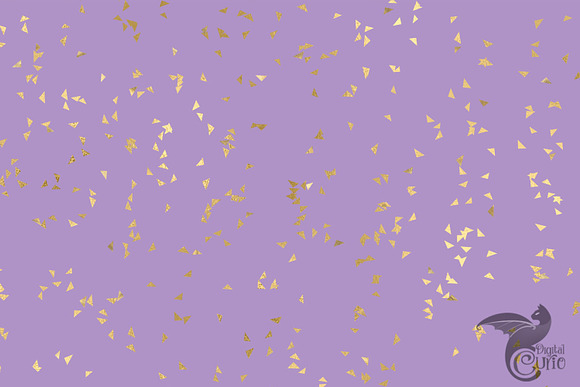 Purple and Gold Confetti Backgrounds in Textures - product preview 2