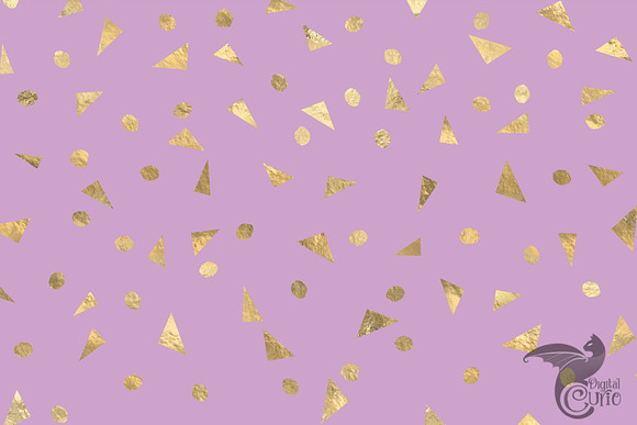 Purple and Gold Confetti Backgrounds in Textures - product preview 3
