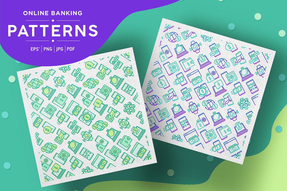Online Banking Patterns Collection in Patterns - product preview 8