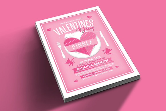 Valentines Day Dinner in Flyer Templates - product preview 1