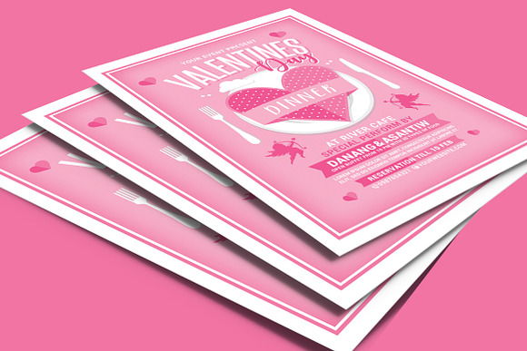 Valentines Day Dinner in Flyer Templates - product preview 2