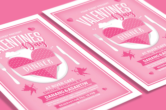 Valentines Day Dinner in Flyer Templates - product preview 3