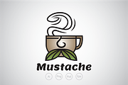 Mustache Coffee Logo Template