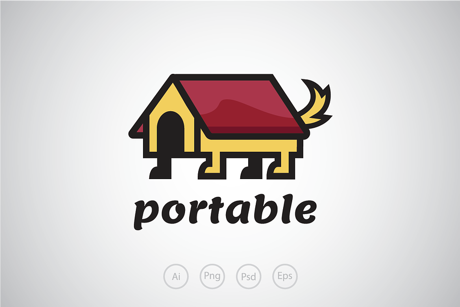 Portable Dog House Logo Template in Logo Templates - product preview 8