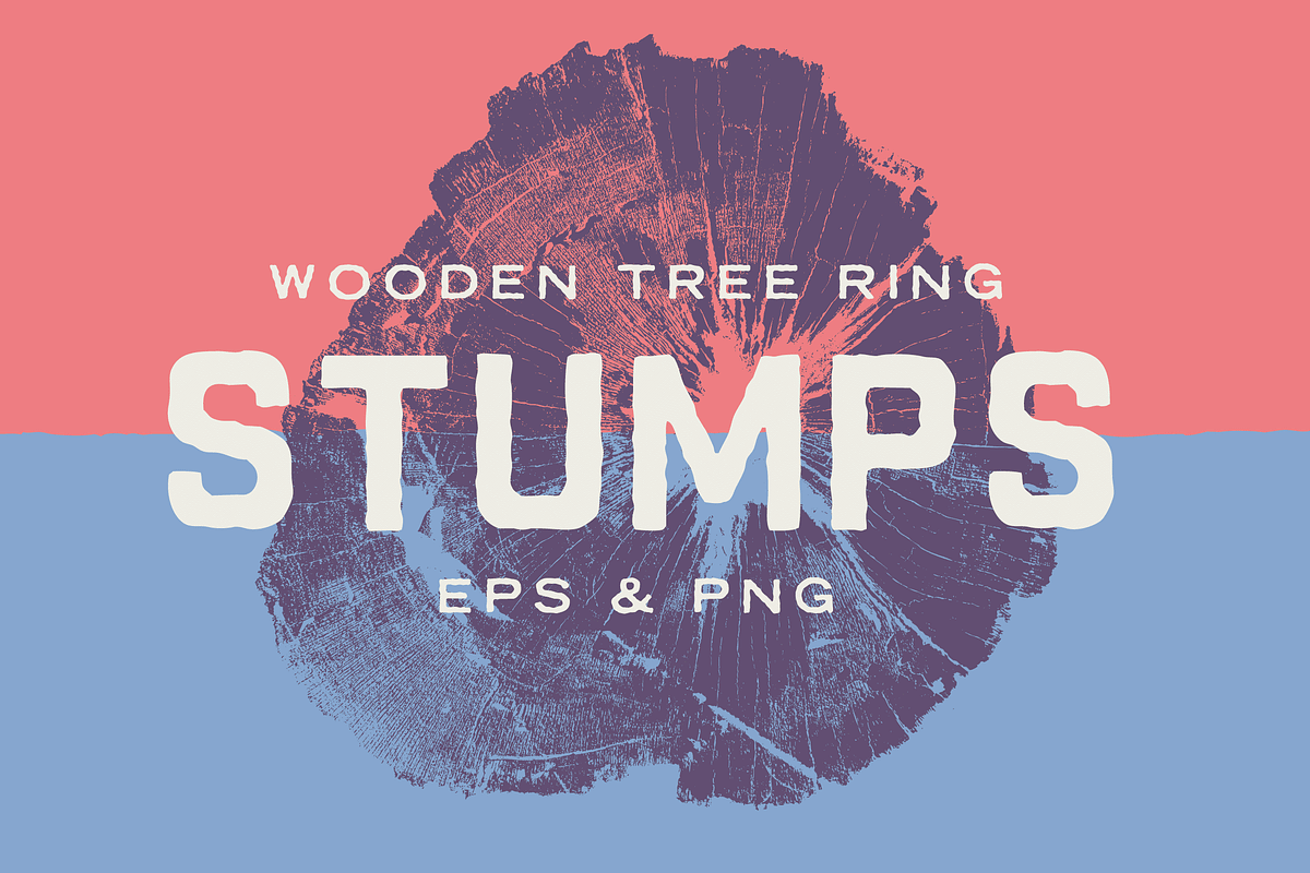 Wood Tree Ring Stump Vectors in Graphics - product preview 8