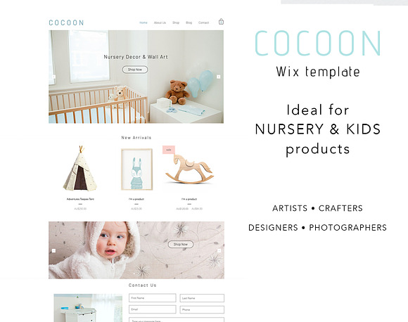 Wix website template - kids nursery in Website Templates - product preview 3