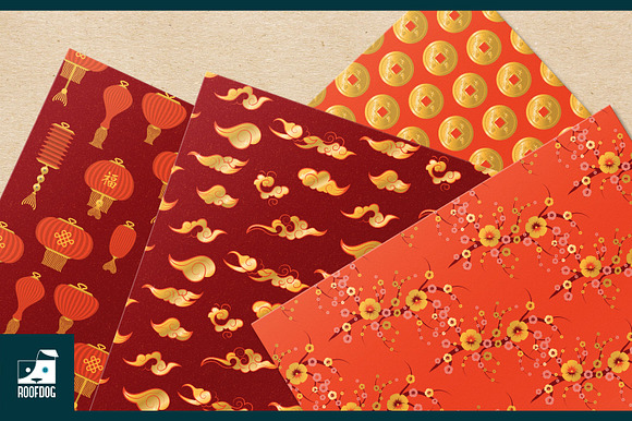 Chinese New Year Digital Paper in Patterns - product preview 4
