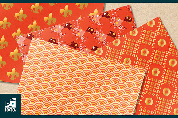 Year of the Pig Digital Paper in Patterns - product preview 2