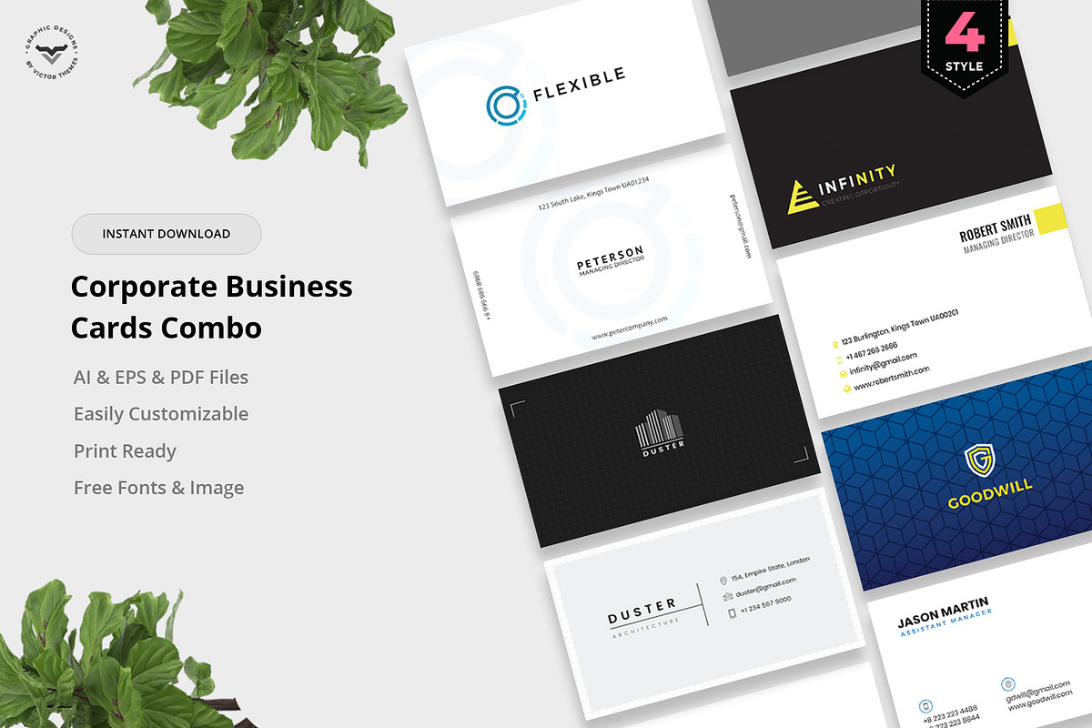 Corporate Business Card Pack in Business Card Templates - product preview 8