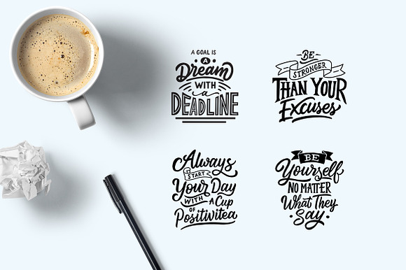 Lettering Motivational Quotes Vol 3 in Illustrations - product preview 1