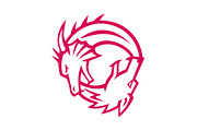 Yin Yang Dragon and Wolf Icon