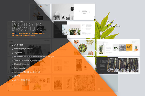Portfolio Brochure Landscape in Brochure Templates - product preview 1