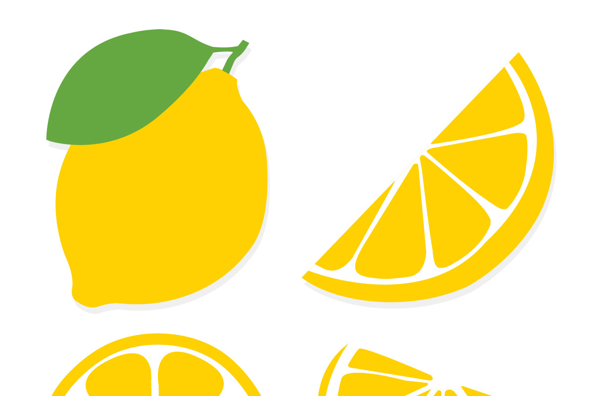 Fresh lemon fruits, flat  in Illustrations - product preview 8