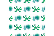 Palm Leaves and Bushes Pattern