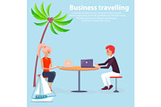 Business Travaling Poster Vector