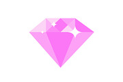 Diamond of Pink Color Vector