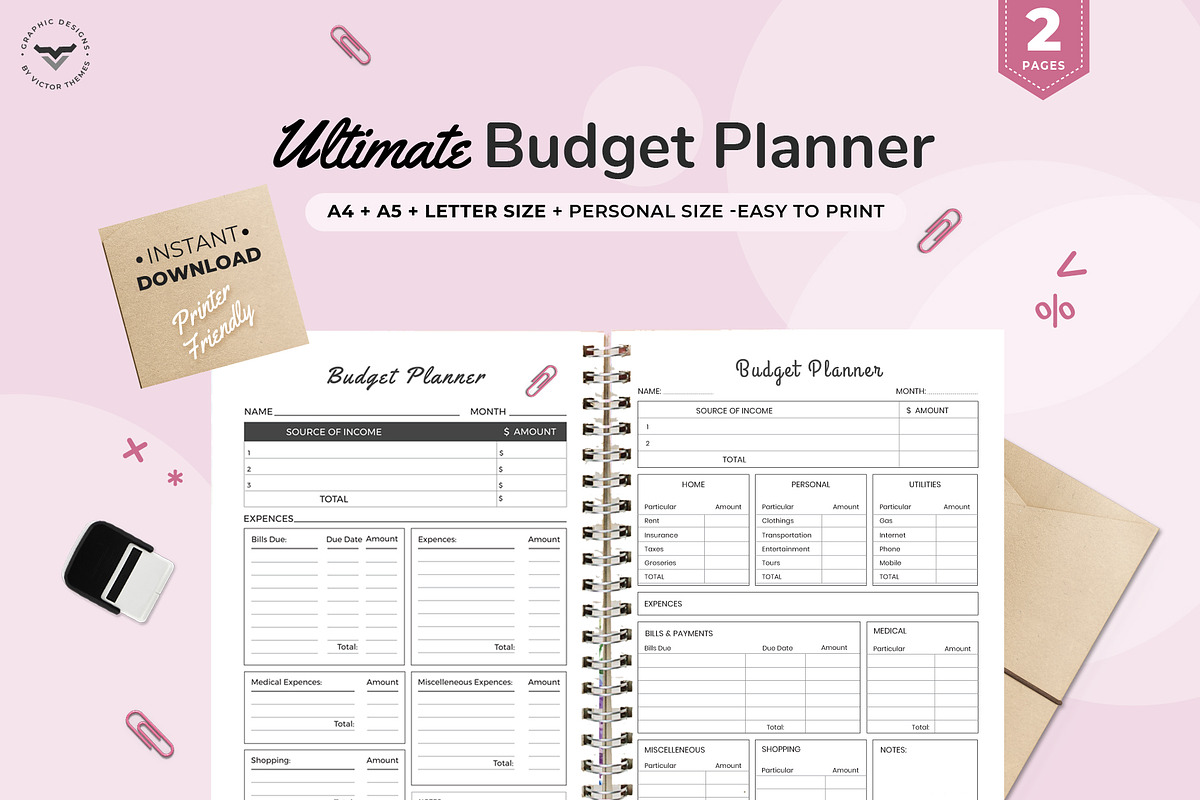 Ultimate Budget Planner in Stationery Templates - product preview 8