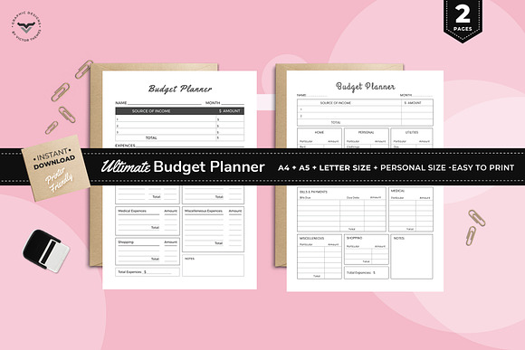 Ultimate Budget Planner in Stationery Templates - product preview 1