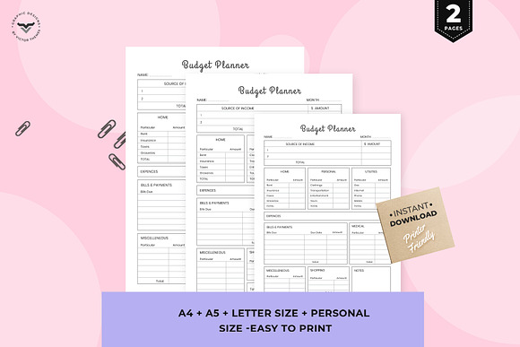 Ultimate Budget Planner in Stationery Templates - product preview 2