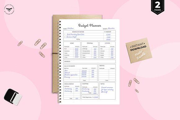 Ultimate Budget Planner in Stationery Templates - product preview 4