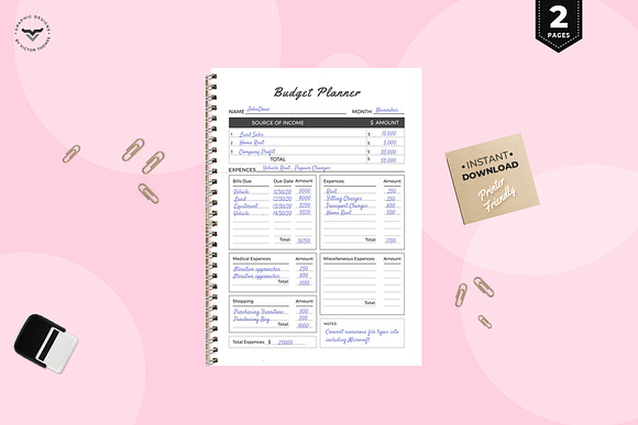 Ultimate Budget Planner in Stationery Templates - product preview 5