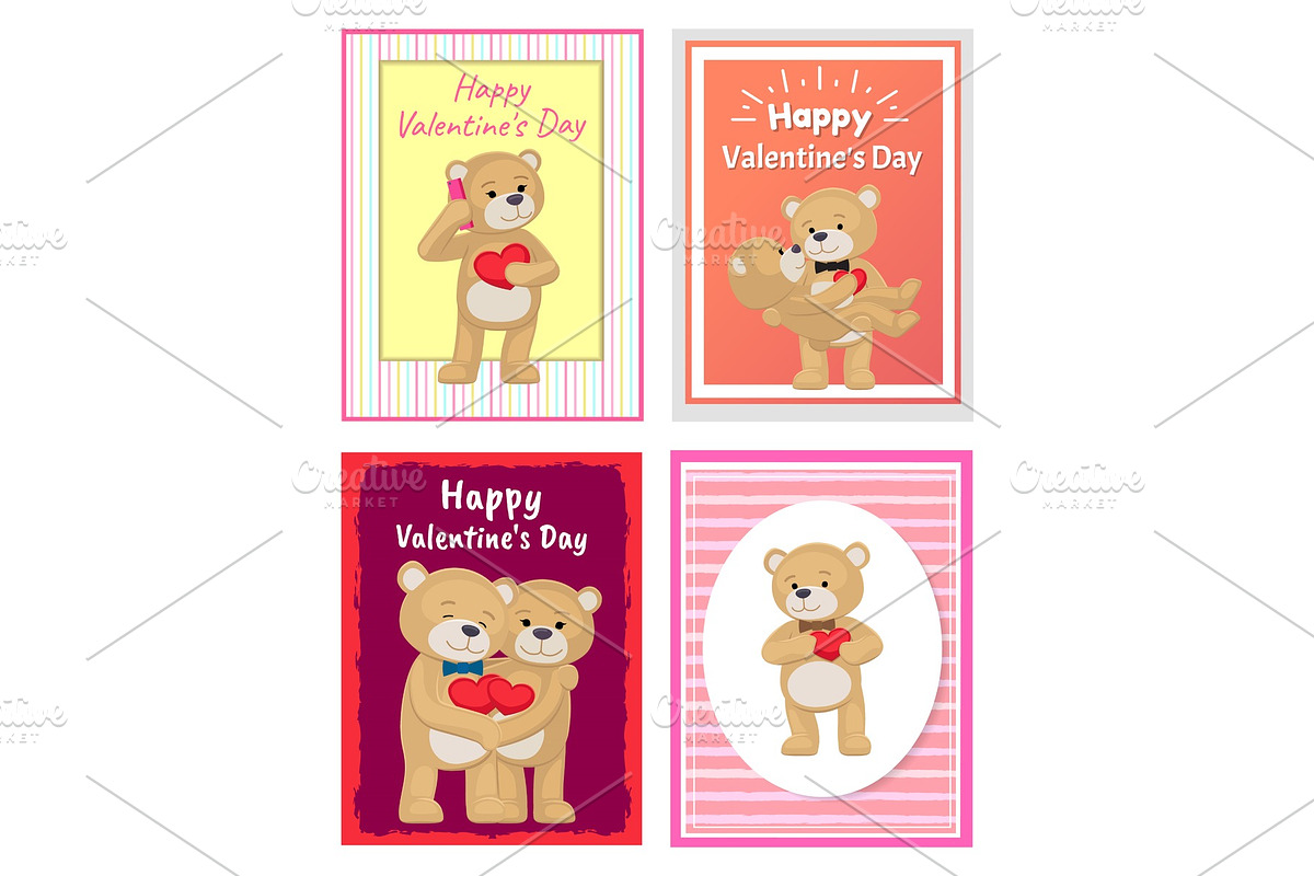 I Love You and Me Teddy Bears Vector in Objects - product preview 8