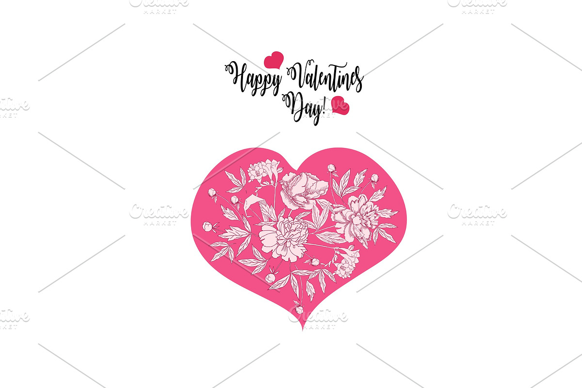 Valentine printables poster flowers in Objects - product preview 8