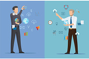 Two Online Business Posters Vector