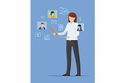 Businesswoman Poster Isolated on