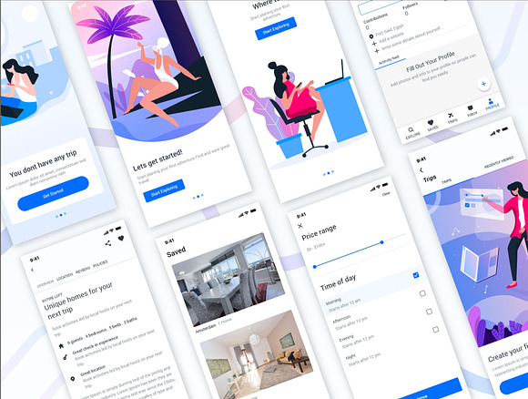 Travel And Booking UI Kit in Illustrations - product preview 2