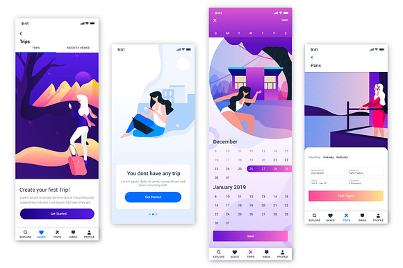 Travel And Booking UI Kit in Illustrations - product preview 8