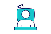 Sleeping time color icon
