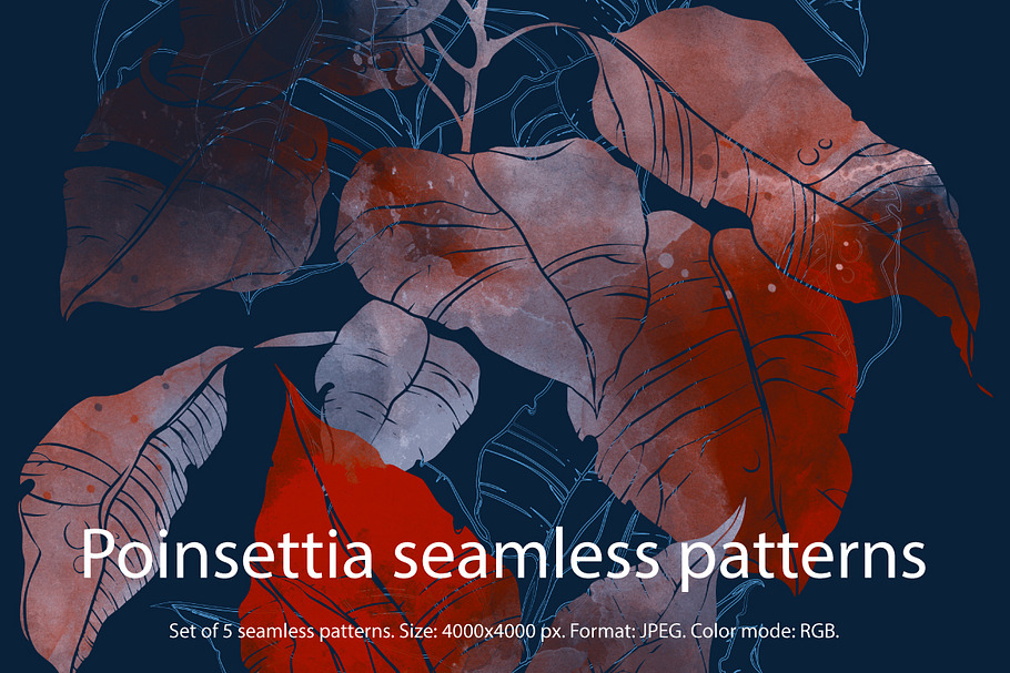 SALE seamless floral patterns | JPEG in Patterns - product preview 8
