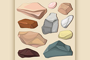 Set of color stones