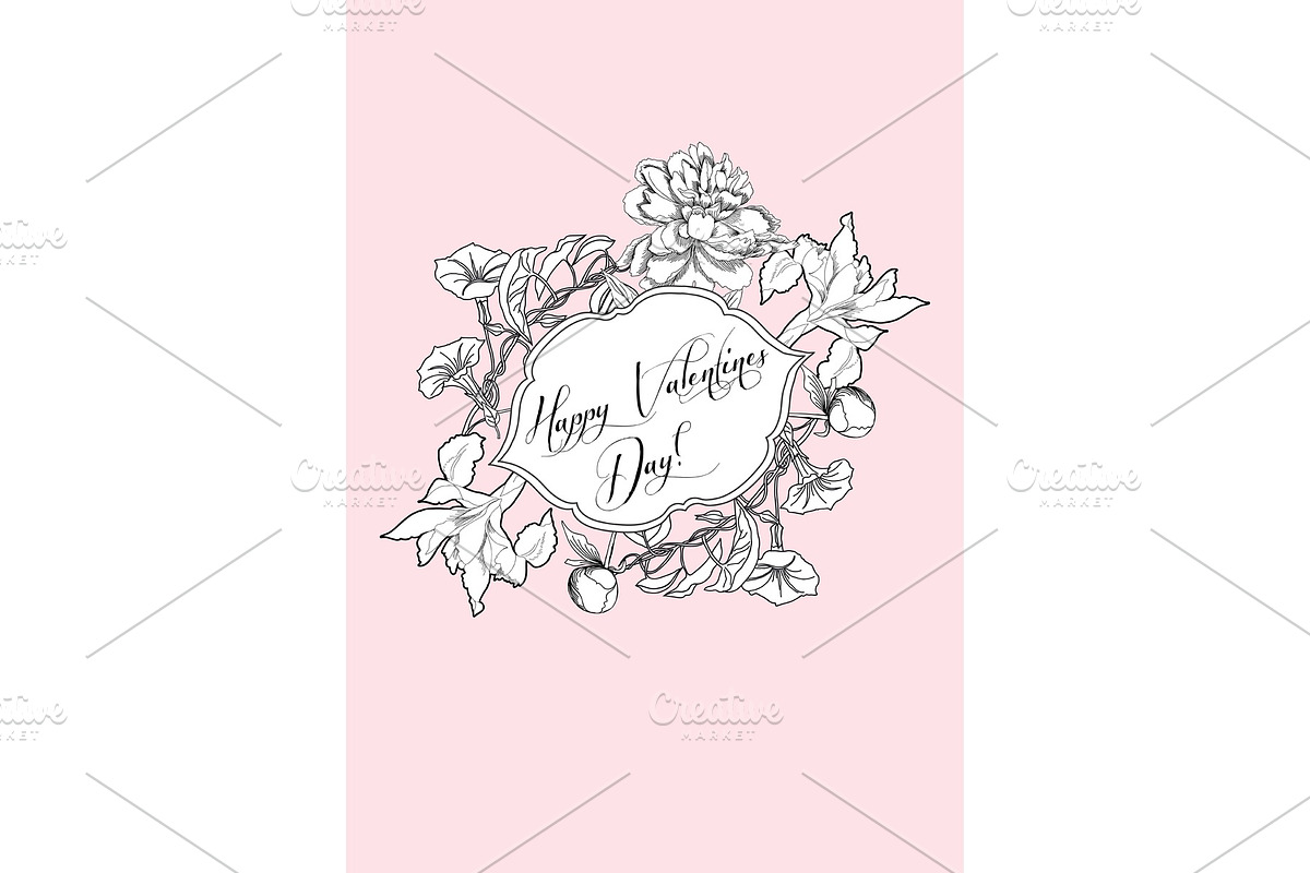 Valentine printables poster flowers in Illustrations - product preview 8